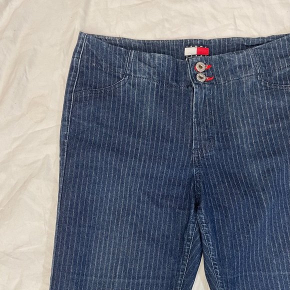 Vintage Pinstripe Tommy Hilfiger Bootcut Jeans - Picture 3 of 5